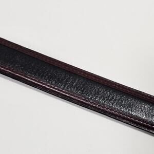 Johnston & Murphy Two Tone Brown / Black Leather Belt Mens 36 USA Dress Belt